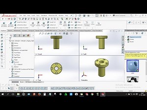 How to design Flanged Guide bush in solidworks