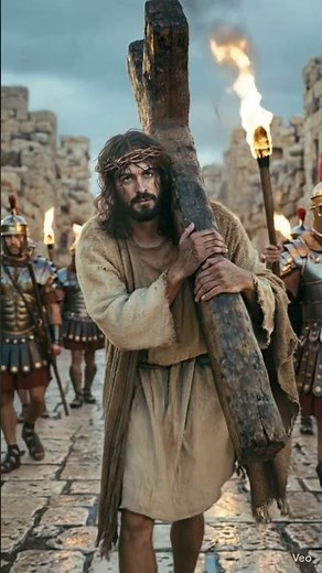 Jesus Carrying the Cross | The Path to Crucifixion | 4K Cinematic Bible Scene