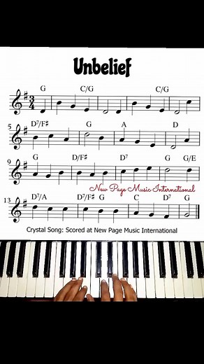 72K views · 978 reactions | "Unbelief", a nice piece, arranged and performed on the keyboard at New Page Music International, a home of music in theory and practice. #popsong #keyboardmusic #unbelief #popularmusicchordsymbols | New Page Music International | Facebook