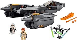 LEGO Star Wars: Revenge of The Sith General Grievous’s Starfighter 75286 Spacecraft Set with General Grievous, OBI-Wan Kenobi and Airborne Clone Trooper Minifigures (487 Pieces)