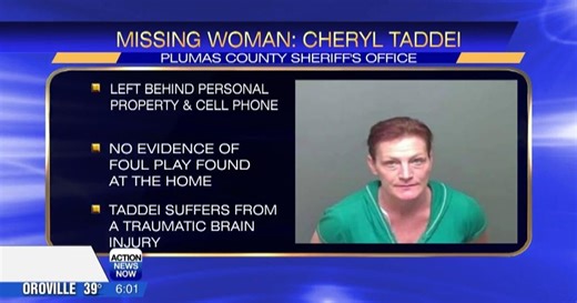 Search continues for missing Plumas County woman Cheryl Taddei
