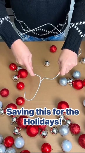 DIY Holiday wreath made from Christmas tree ornaments. #HolidayDecor #dollartree #fblifestyle | The Gooch