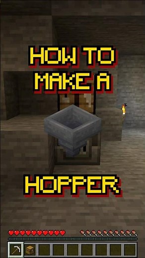 #shorts Minecraft: How to make a Hopper