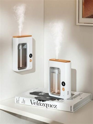 Automatischer Aroma Diffuser, Raumbefeuchter mit Duftnebel, langanhaltender Geruchsentferner & Lufterfrischer, geeignet für Schlafzimmer, Zuhause, Hotel, Schreibtisch oder Wandmontage, inklusive ätherischer Öle, leiser Betrieb, Mini-Diffuser für das Büro | SHEIN