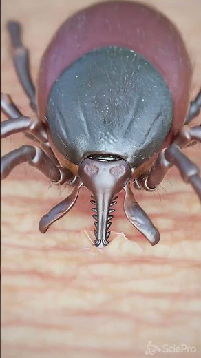 Tick biting into skin #meded #3dmodel