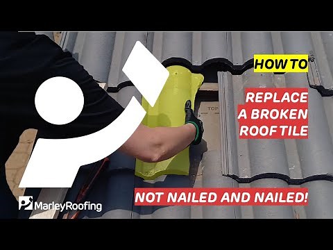How to replace a broken roof tile when nailed and not nailed