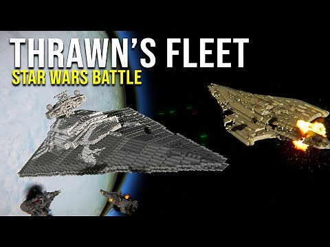 THRAWN's Fleet VS Rebel Attack! - Space Engineers - EPIC Star Wars Battles
