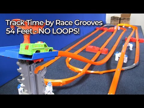 Track Time! 55' of Track, No Loops! Just Hot Wheels Track, Boosters, Curves and Bridges 16C