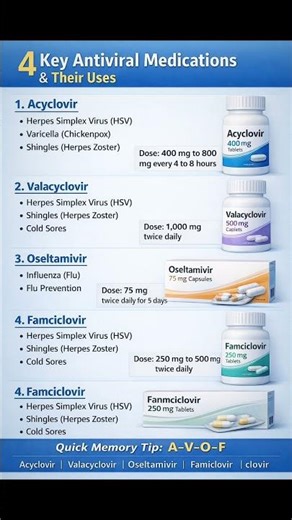 Key Antiviral Medicines & Their Uses + Dose