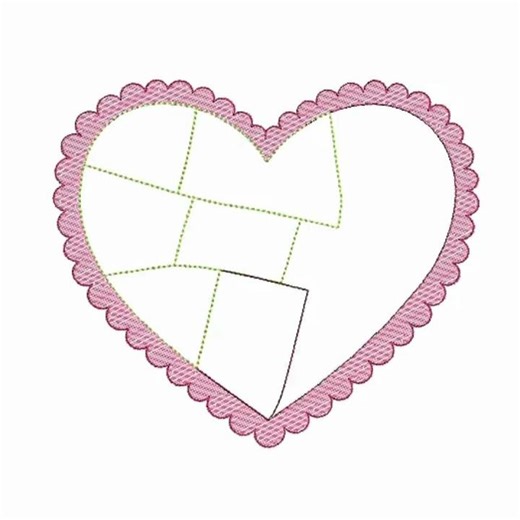 Patchwork Heart Applique Embroidery | Valentine Design Stitch-Out