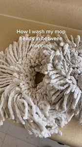 I’ve been asked if I wash my mop heads in between mopping, this is how I do it #cleantok #moptok #ocedarmop #mopheads #washing #clean | KB Cleaning Motivation
