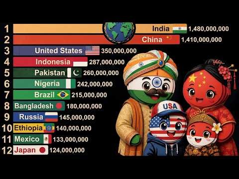 world populatin in the world 2026 || most populated countries in history