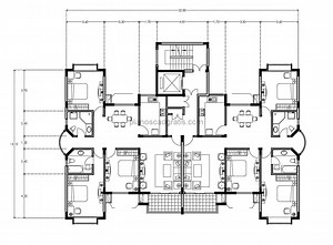 Apartamento Residencial Con Ascensor Planos de AutoCAD 1105215 - Planos CAD Gratis