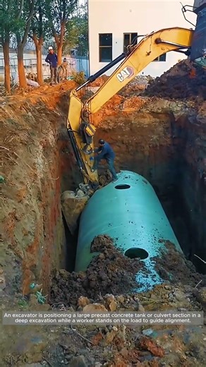 Safe Placement of a Precast Tank in a Deep Excavation