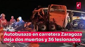 #Noticias24Siete 🔴 Autobusazo en la carretera Zaragoza deja dos muertos y 36 lesionados 🚌🚛 Un trágico accidente ocurrió en el kilómetro 72 de la carretera a #Tampico en el tramo #Victoria -#Zaragoza cuando un autobus de turismo fue impactado por un tráiler. El fuerte impacto dejó dos personas fallecidas y 36 lesionados, de los cuales 6 fueron hospitalizados y 3 de ellos se encuentran graves. Toda la información aquí 👇 https://noticias24siete.com/2024/12/autobusazo-en-la-carretera-zaragoza-de