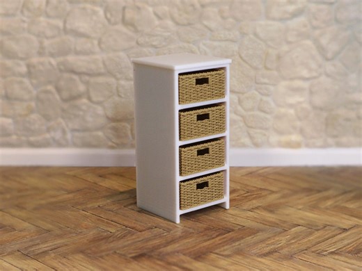 1:12 Scale Wicker Style Storage Unit, PLA Plastic (H 66mm X W 30mm) - Etsy