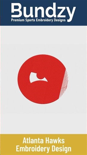 Atlanta Hawks Circular Logo Basketball Machine Embroidery Design