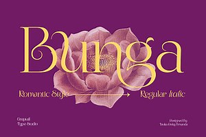 Bunga Pro | Romantic Font, a Script Font by Graptail