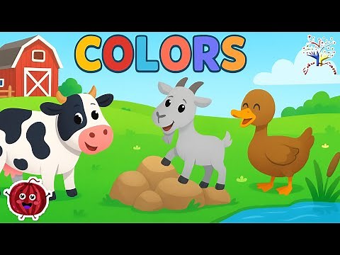 🎨 Color Farm Animals Song | Black Cow, Grey Goat & Brown Duck 🐄🐐🦆 | Kids Learning Colors