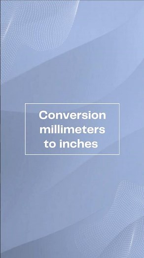 How to convert milliliters (mm) to inches (inch) ? #shorts