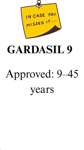 Gardasil 9 Age Extension 🔥 | HPV Vaccine High-Yield Fact