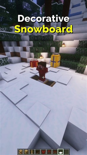 How to Make a Funny Snowboard in Minecraft – Winter | CupSapling #minecraft #shorts #christmas