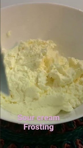 Sour cream frosting recipe #utubeshorts