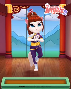 7.3K views · 198 reactions | Learning my first martial arts move today! 屢朗 Come join the fun in my NEW martial arts studio!  https://fal.cn/3j0Zo #MyTalkingAngela2 | Talking Angela | Facebook