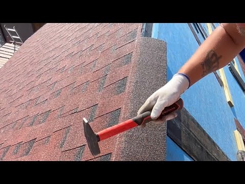 Installation of bitumen shingles