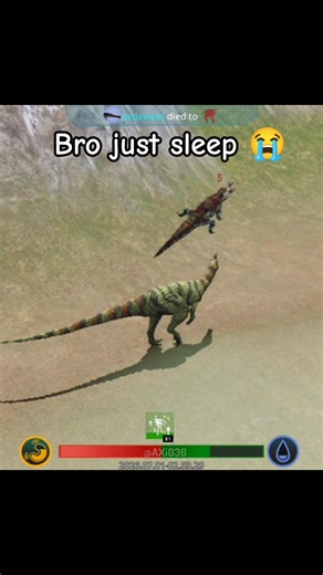 broo js sleep 😭 #thecurseddinosaurisle #dinosaur