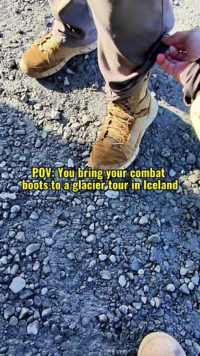 Combat Boots on an Iceland Glacier: Guide POV Adventure