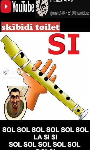 #skibiditoilet en #flauta on #recorder #fyp #parati #tutorial