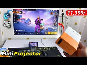 Playing Mobile and PC Games with Big Screen! 🤯 | Mini Portable Projector Unboxing and Gaming Test
