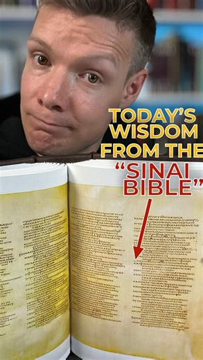 Wesley Huff on Instagram: "I’ve been reading through Codex Sinaiticus (aka “the Sinai Bible”) in my own personal Bible reading. I’m currently in Proverbs and so thought I’d share how it reads in the Greek translation of the OT from this 1700 year-old copy of the scriptures: “Trust in God with all your heart; and be not exalted in your wisdom.”"
