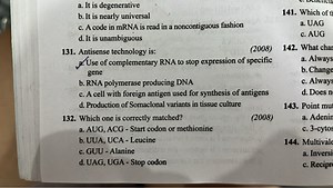 Antisense technology is:a. Use of complementary RNA to stop ex... | Filo
