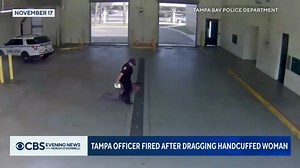 21K views · 84 reactions | A police officer in Tampa, Florida has been fired after he was caught on video dragging a handcuffed woman into jail. Officials say he violated department policies ncluding not requesting assistance when dealing with an uncooperative person. | CBS Evening News | Facebook