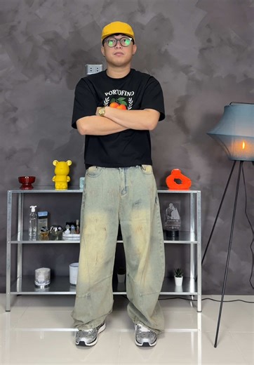 Stylish Mud Dyed Baggy Pants for Men