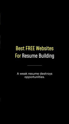 Top 5 FREE Resume Building Websites 🔥 | Professional Resume in Minutes 🚀