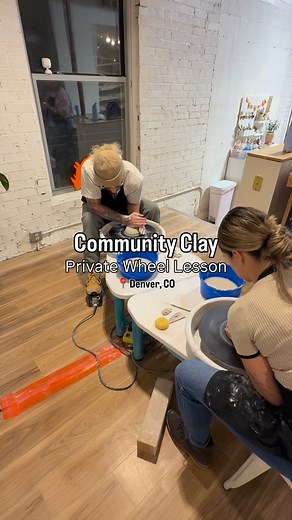 We had the best private wheel lesson at @communityclaydenver ✨ During the lesson, we learned the basics of throwing & made a total of 7 pieces. After class, we both picked our 2 favorite pieces and selected the glaze. We are so excited to pick up our finishes pieces in a few weeks! Community Clay also offers 6-week group classes, Independent Studio (wheel & handbuilding), Studio Memberships with unlimited access & much more! Huge thank you to @communityclaydenver for hosting us, and to our incre