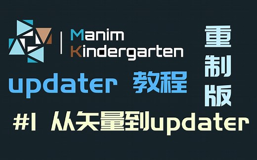 [manim] Updater教程 重制版 #1 从矢量到updater