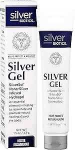 American Biotech Labs Silver Biotics Patented Multivalent SilverSol 20 PPM Soothing Skin Gel | Versatile 1.5 oz for Skin Comfort and Wellness