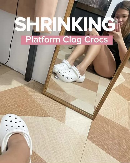 How to Shrink Platform Crocs - Crocs Shrinking Technique