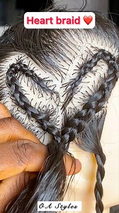 This heart braid looks simple… until you try the parting ❤️ Slow hands, clean sections, perfect heart. Would you rock this style or save it for later? 💾 Braiders — don’t blink. | Oa Styles