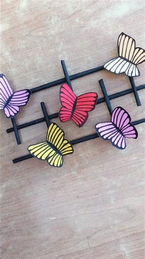 DIY Butterfly Wall Decor🦋| Easy Paper Butterfly Decoration Ideas#Shorts