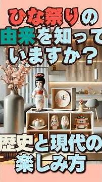 ひな祭りの由来を知っていますか？歴史と現在の楽しみ方#ひな祭り #伝統行事 #家族時間