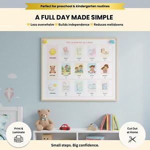 Kids Visual Schedule | Daily Routine Chart for ADHD, Autism (digital Download) - Etsy