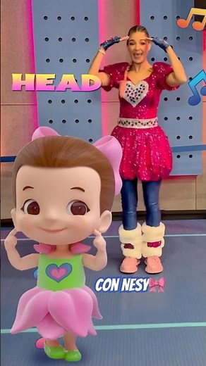 Head, Shoulders, Knees and Toes 🎀🦶🏼 ¡Canta con Nesy y Patylu! 💗#shorts