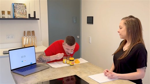 Most vegemite eaten in one minute - 413 grams by Andre Ortolf