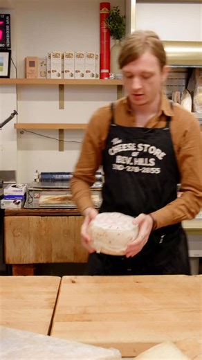 Our cheese of the day is a spicy one! Saracino is a semi-soft Pecorino cheese with red peppers made by Locatelli. Come in and try some at The Cheese Store of Beverly Hills #cheesestoreofbeverlyhills #cheesestore #beverlyhills #cheesemonger | The Cheese Store of Beverly Hills