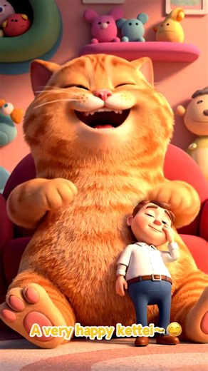 Tiny Kitten's Heartwarming Help for Tired Dad